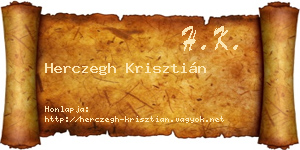 Herczegh Krisztián névjegykártya